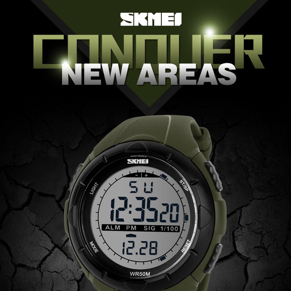 Foto 4 pulgar | Venta Internacional - Reloj Skmei 1025 Lcd Digital Multifunción Impermeable Army G