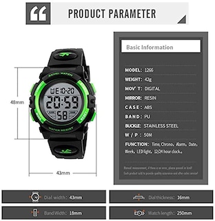 Foto 4 | Venta Internacional - Reloj Carlien Led Con Cronógrafo Digital, 50 M, Resistente Al Agua, Para Hombre