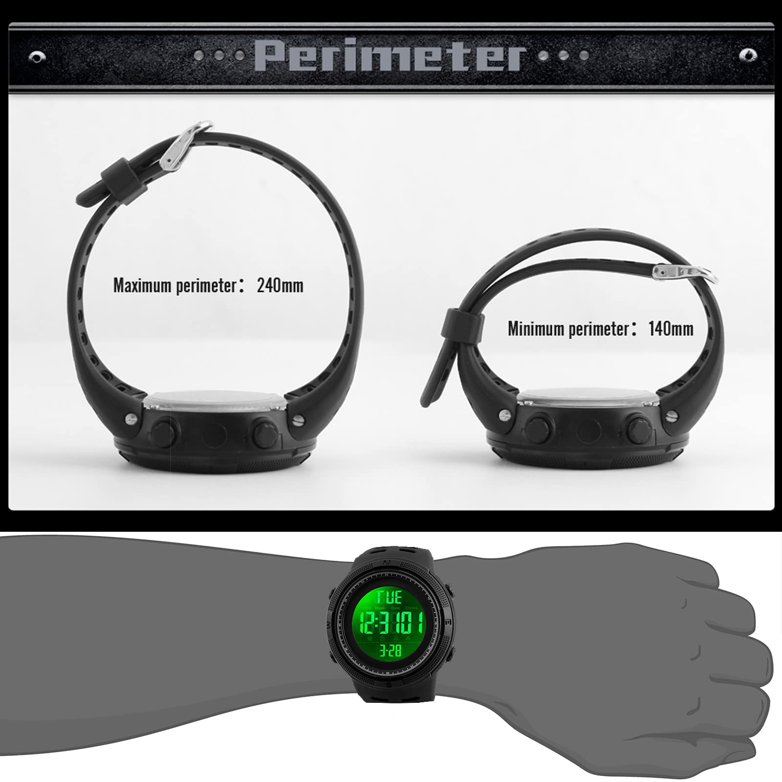 Foto 8 | Venta Internacional - Reloj Deportivo Digital Led Skmei Resistente Al Agua 50 M Para Hombre