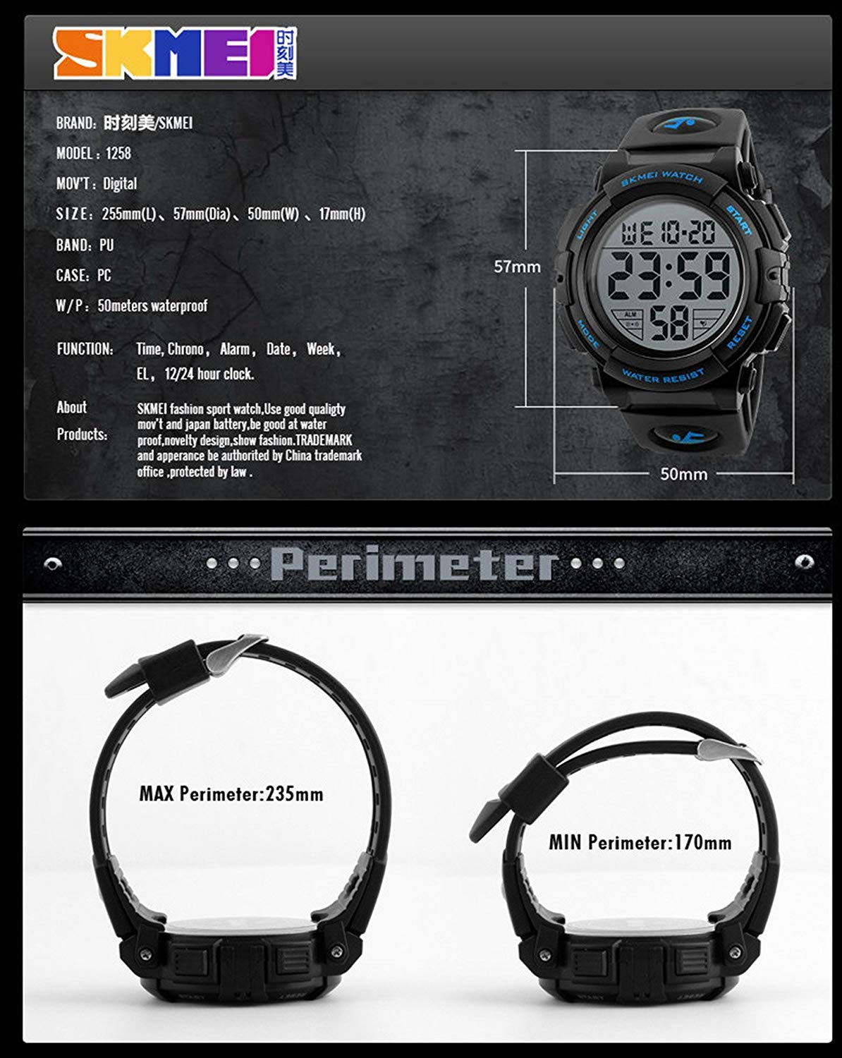Foto 5 pulgar | Venta Internacional - Reloj Deportivo Mastop Para Hombre, Esfera Grande, Led Digital, Caucho Negro