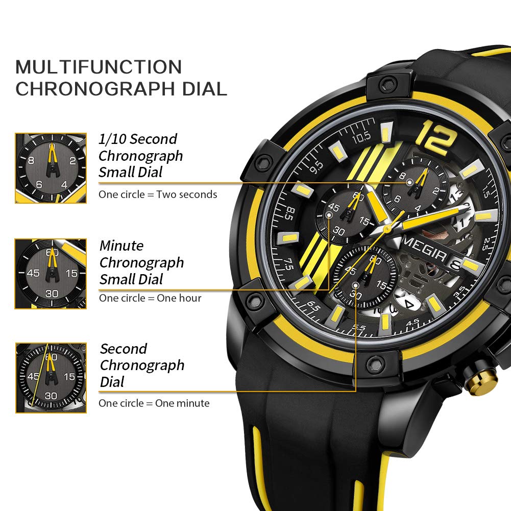 Foto 8 pulgar | Venta Internacional - Reloj Megir Waterproof Sports Para Hombre Fashion Quartz