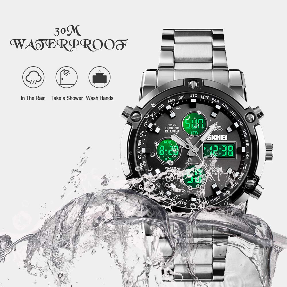 Foto 5 pulgar | Venta Internacional - Reloj Skmei Para Hombre, Impermeable, Militar, Analógico Y Digital