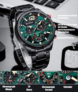 Foto 4 | Venta Internacional - Reloj Curren Chronograph Fashion Militar Multifunción Para Hombre