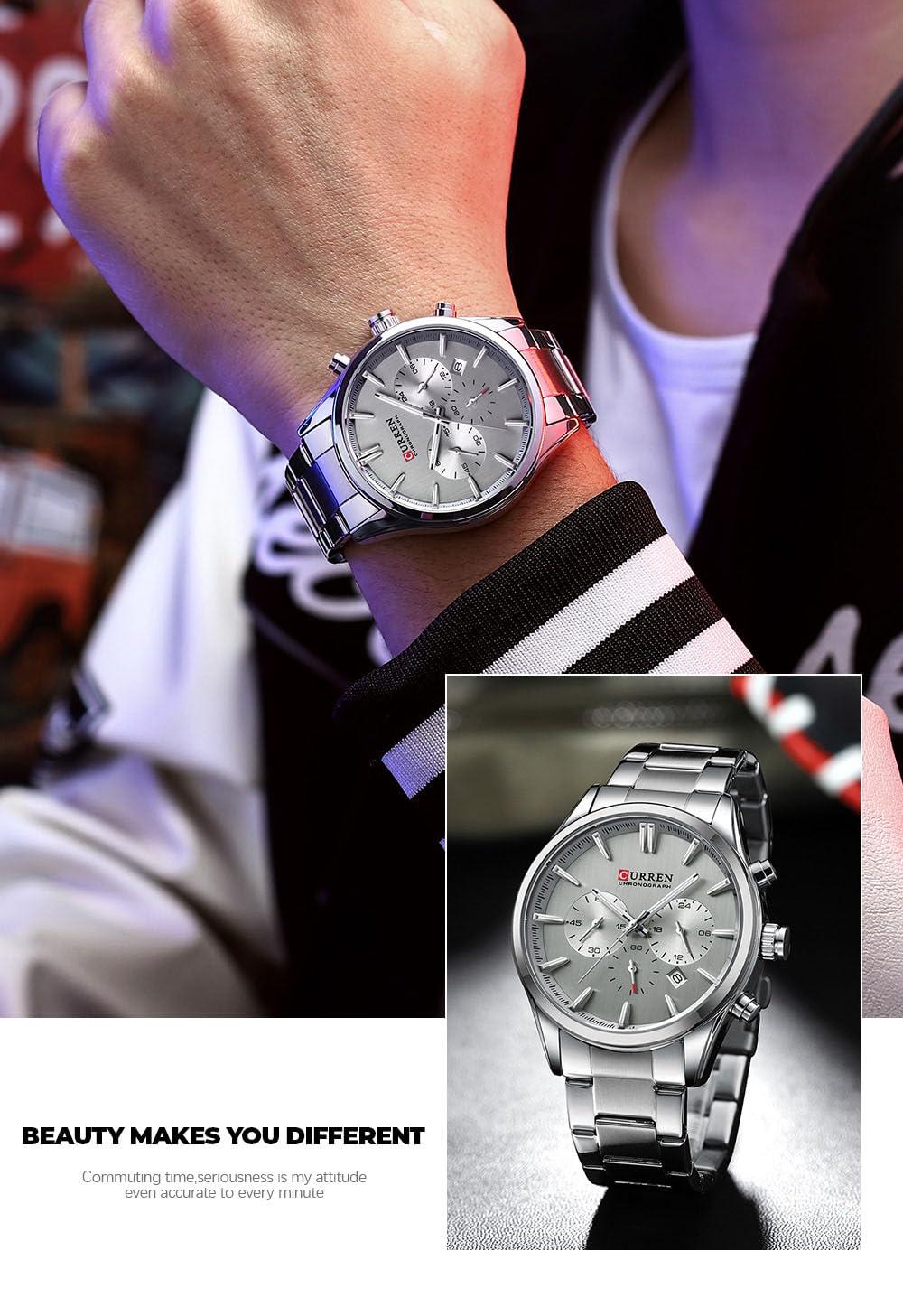 Foto 6 pulgar | Venta Internacional - Reloj Fanmis Con Cronógrafo De Negocios De Lujo Para Hombre, Vestido Con Diseño De Agua