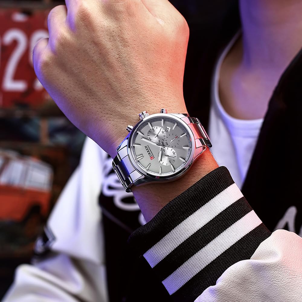 Foto 7 pulgar | Venta Internacional - Reloj Fanmis Con Cronógrafo De Negocios De Lujo Para Hombre, Vestido Con Diseño De Agua
