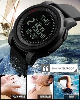 Foto 6 | Venta Internacional - Reloj Gosasa Para Hombre Con Brújula Led Para Deportes De Supervivencia Al Aire Libre, Color Negr