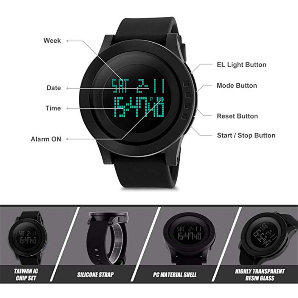 Foto 7 pulgar | Venta Internacional - Reloj de Pulsera Deportivo Rmm con Pantalla Led Digital para Hombre