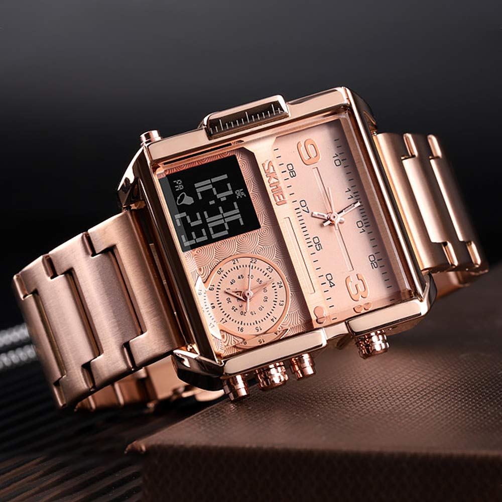 Foto 2 | Venta Internacional - Reloj Skmei, Correa Digital De Cuero Militar Impermeable Para Hombre