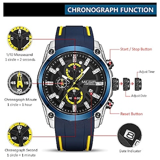 Foto 6 | Venta Internacional - Reloj Megir Waterproof Sports Fashion Quartz Para Hombre -2144be