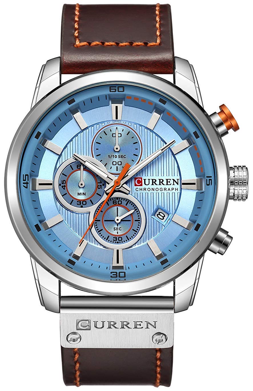 Venta Internacional - Reloj Curren Con Correa De Piel Para Hombre Y Caja De Acero Inoxidable