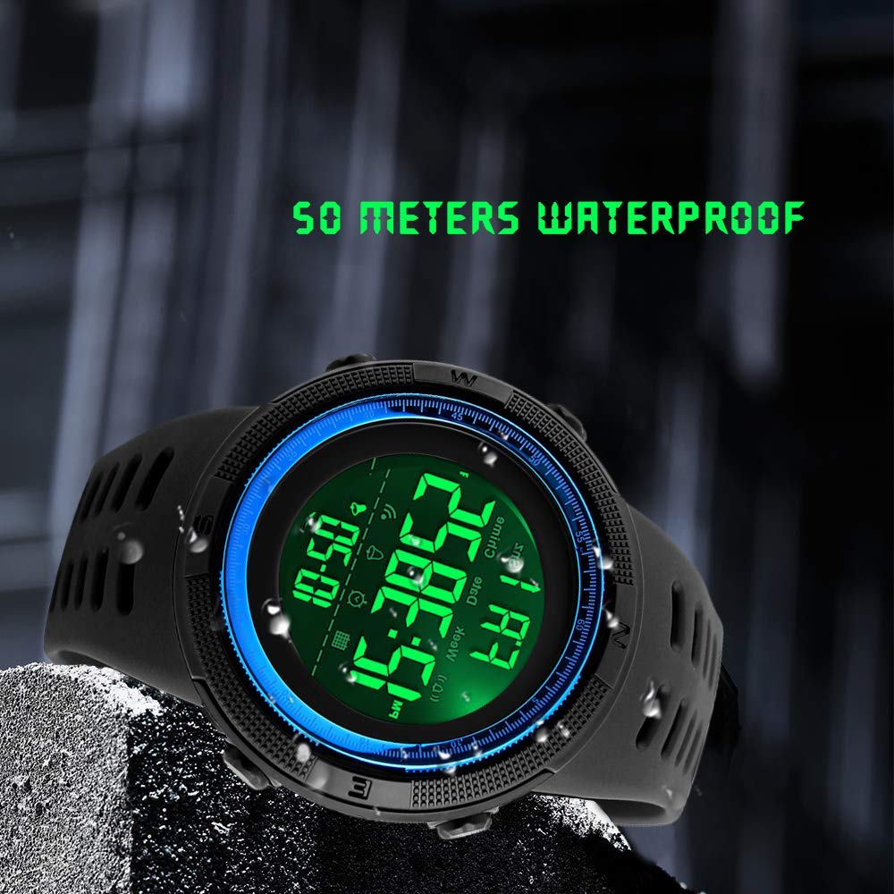 Foto 5 pulgar | Venta Internacional - Reloj Deportivo Fanmis Para Hombre, Digital, Led, Militar, 50 M, Resistente Al Agua