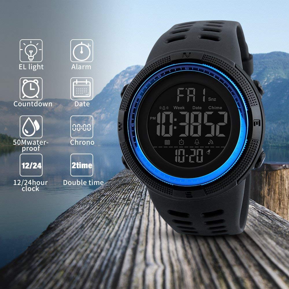 Foto 5 | Venta Internacional - Reloj Deportivo Fanmis Para Hombre, Digital, Led, Militar, 50 M, Resistente Al Agua