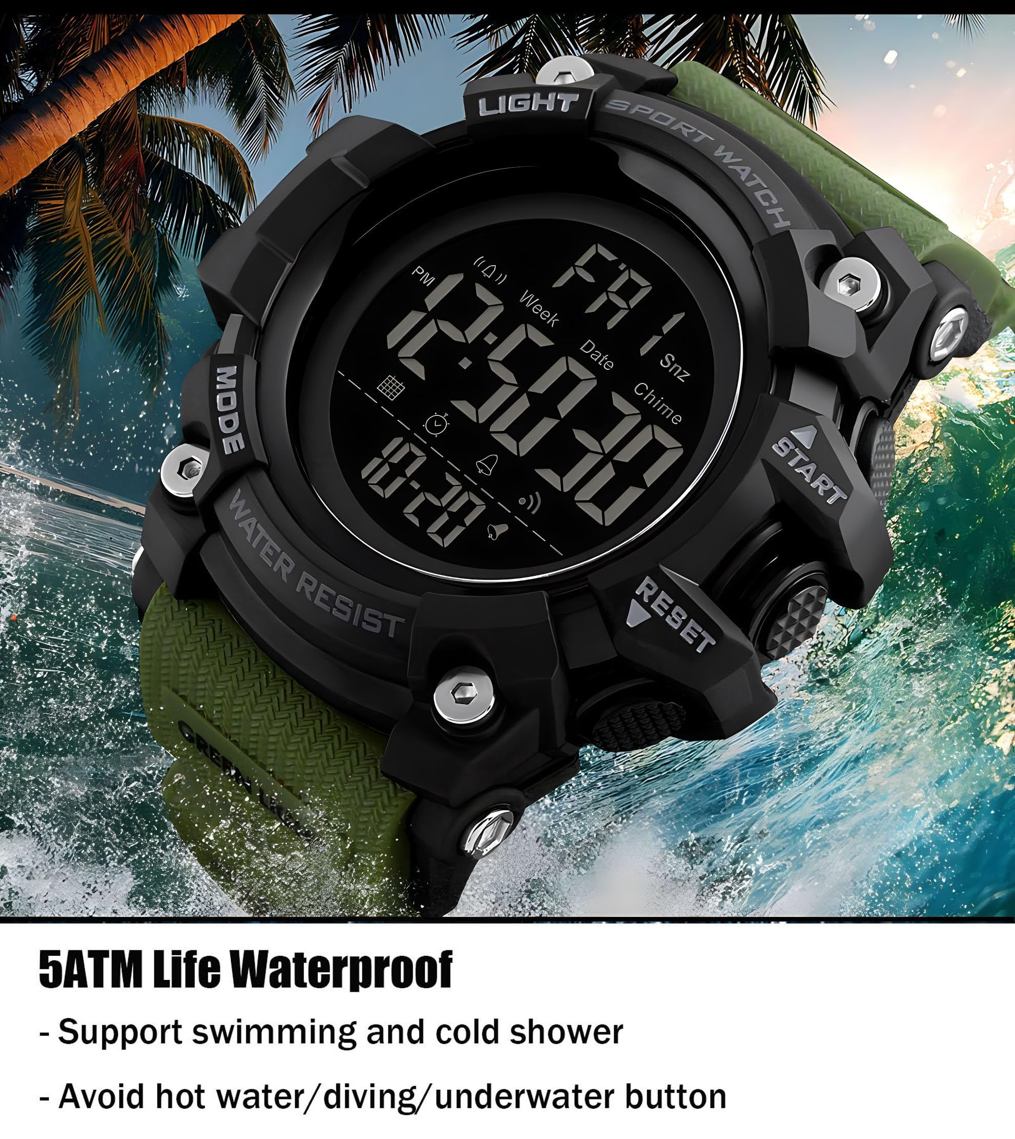 Foto 5 pulgar | Venta Internacional - Reloj Gosasa S Shock Big Dial Digital, 50 M, Resistente Al Agua Para Hombre