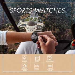 Foto 2 | Venta Internacional - Reloj Fanmis Big Face Digital Sports Para Hombre, 50 M, Resistente Al Agua