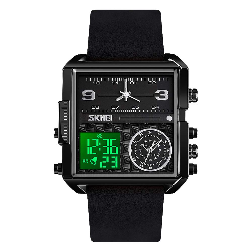 Venta Internacional - Reloj Skmei, Correa Digital De Cuero Militar Impermeable Para Hombre $910