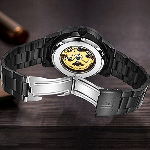 Foto 6 pulgar | Venta Internacional - Reloj Mastop Para Hombre Con Esfera Luminosa En Forma De Esqueleto, Con Cuerda Automática, 3 Atm