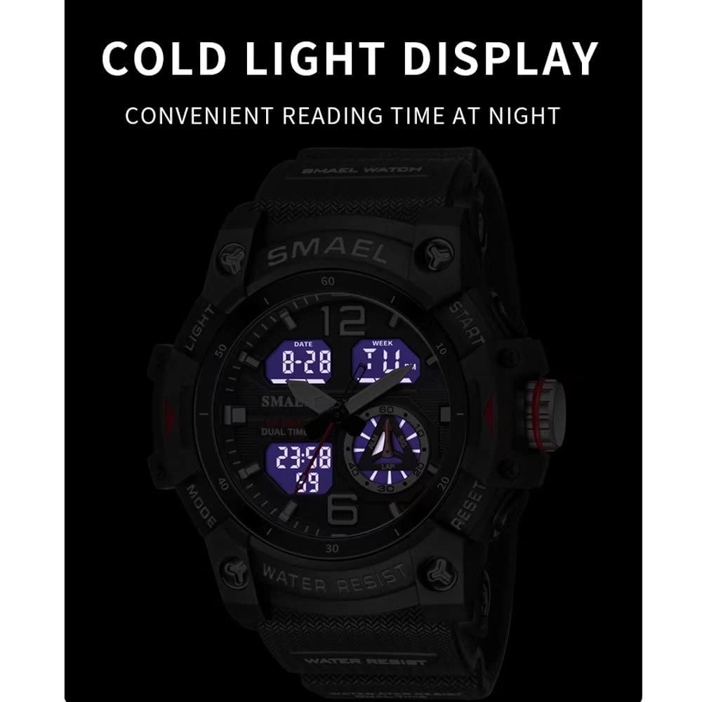 Foto 6 pulgar | Venta Internacional - Reloj Deportivo Analógico Smael Led Militar para Hombre