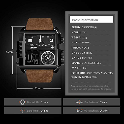 Foto 7 pulgar | Venta Internacional - Reloj Digital Carlien Square Large Face Para Hombre