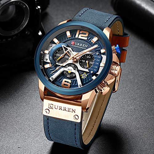 Foto 4 pulgar | Venta Internacional - Reloj Curren Cronógrafo De Piel De Cuarzo Para Hombre