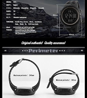 Foto 4 | Venta Internacional - Reloj Deportivo Alcadan Para Hombre Con Retroiluminación Led Digital, Funda De Goma