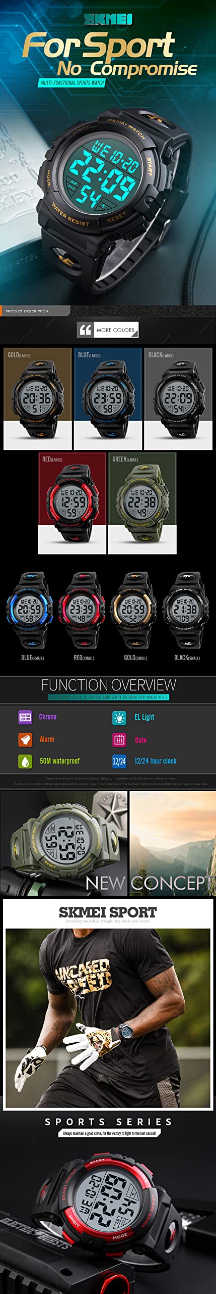 Foto 3 pulgar | Venta Internacional - Reloj Multifuncional De Electrónica Multifuncional Con Esfera Grande Para Hombre