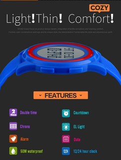 Foto 6 | Venta Internacional - Reloj Deportivo Gosasa Led Electrónico Digital 5 Atm Resistente Al Agua