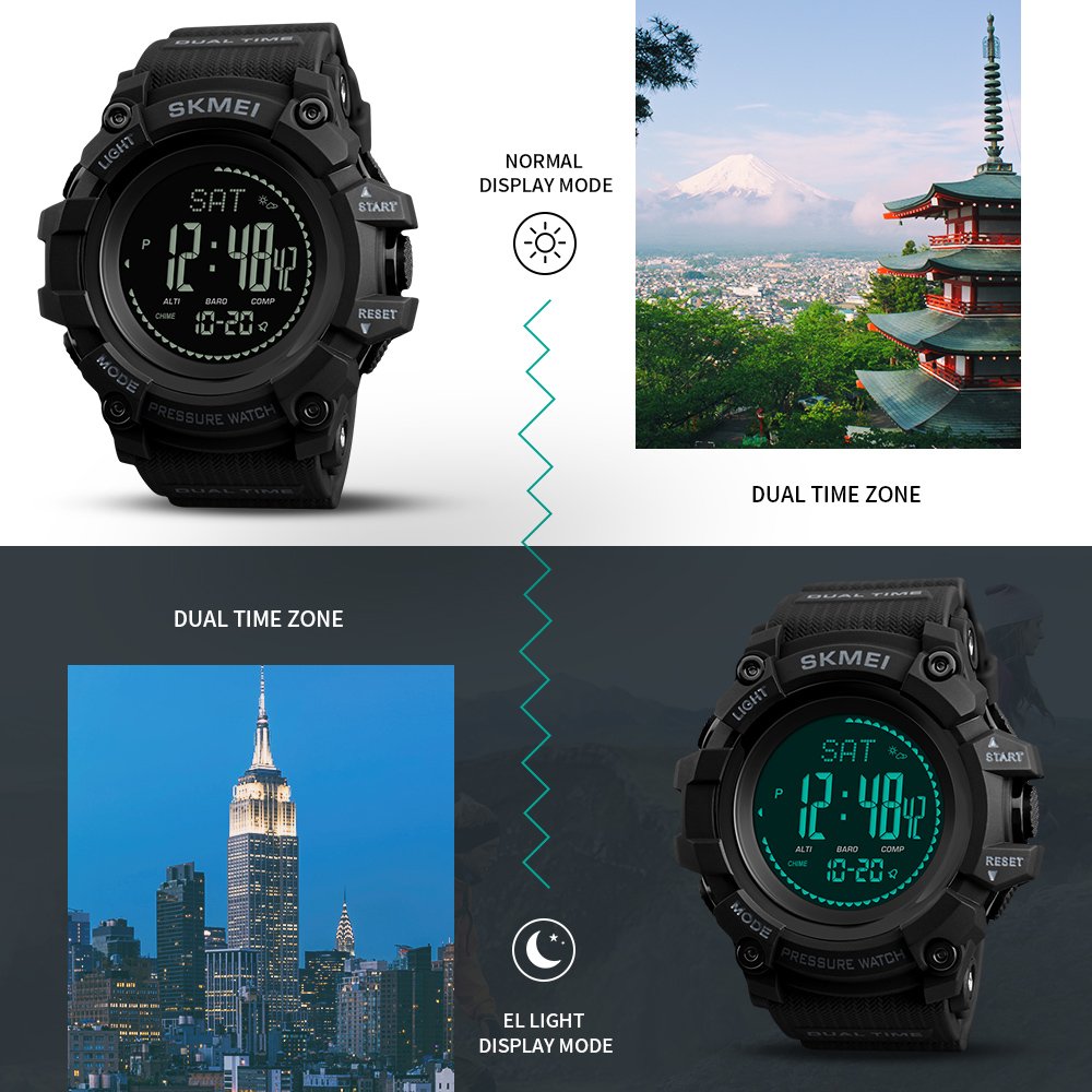 Foto 8 pulgar | Venta Internacional - Reloj Digital Bozlun Para Hombre, Deportivo Militar, 50 M, Resistente Al Agua