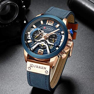Foto 3 | Venta Internacional - Reloj Curren Fashion, Cronógrafo De Lujo De Piel, Resistente Al Agua