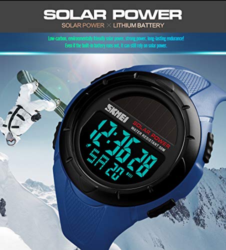 Foto 6 pulgar | Venta Internacional - Reloj Pasoy Solar Digital Para Hombre Con Luz De Fondo Resistente Al Agua