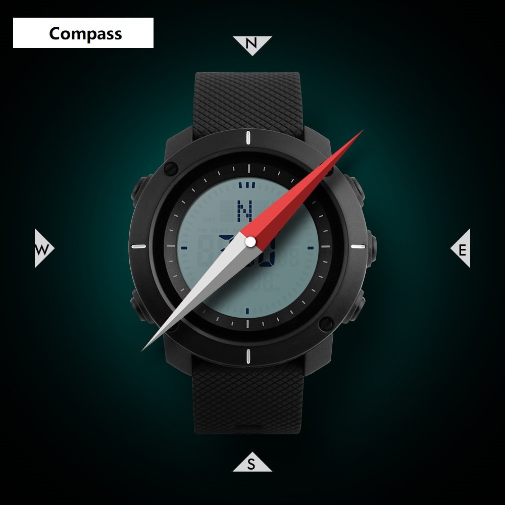 Foto 6 pulgar | Venta Internacional - Reloj Deportivo Skmei Compass 50 M Impermeable Para Hombre Negro