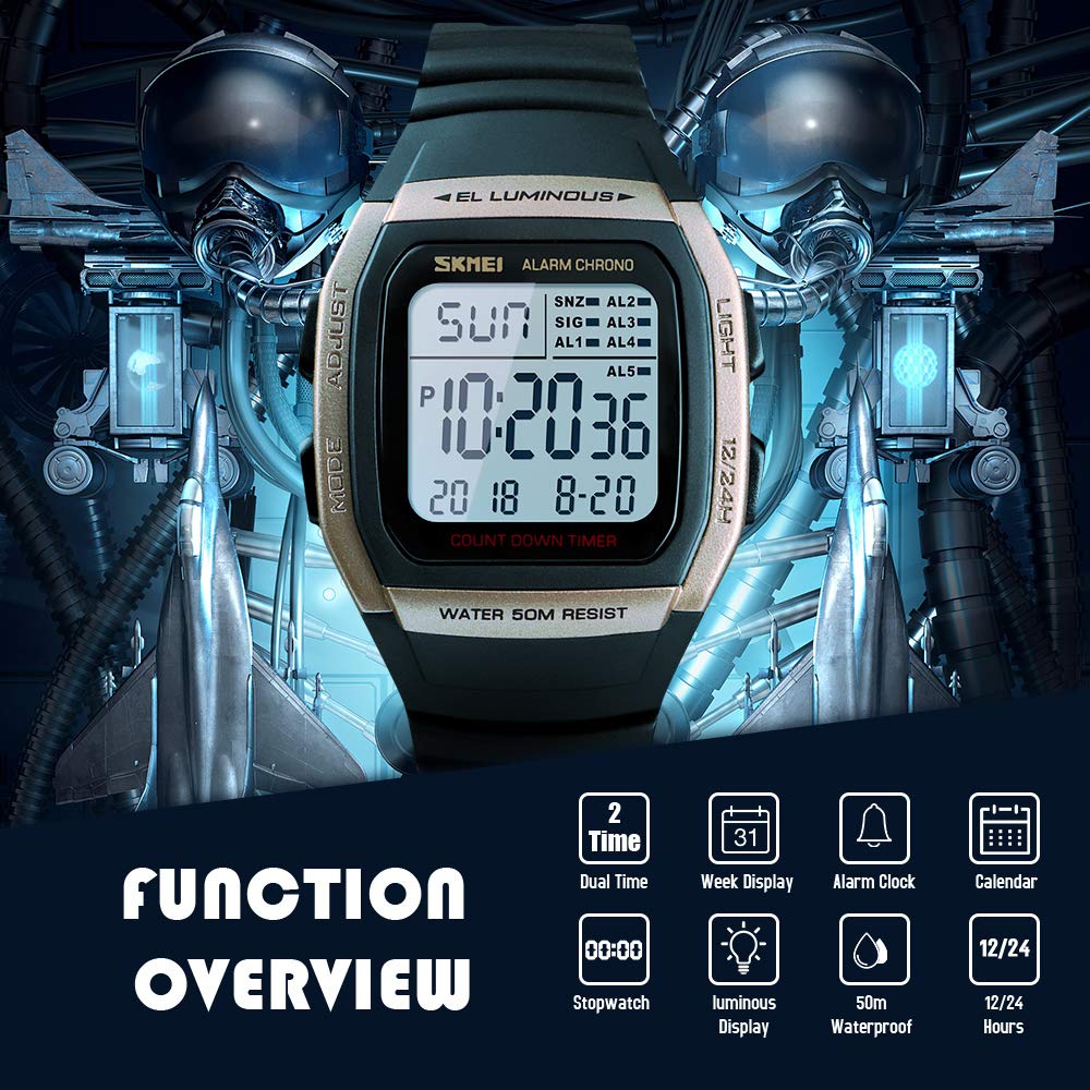 Foto 3 pulgar | Venta Internacional - Reloj De Pulsera Skmei Digital Sports 30 M Resistente Al Agua Para Hombre