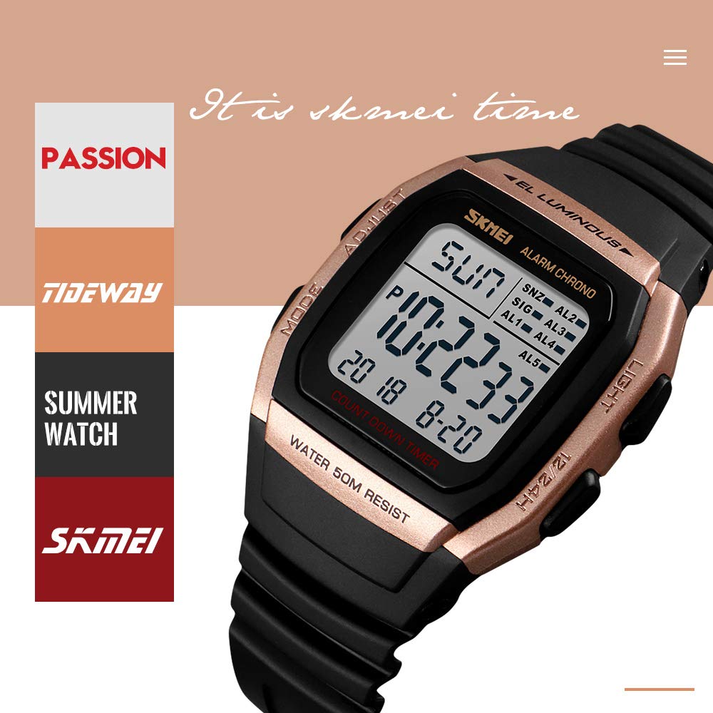 Foto 4 pulgar | Venta Internacional - Reloj De Pulsera Skmei Digital Sports 30 M Resistente Al Agua Para Hombre