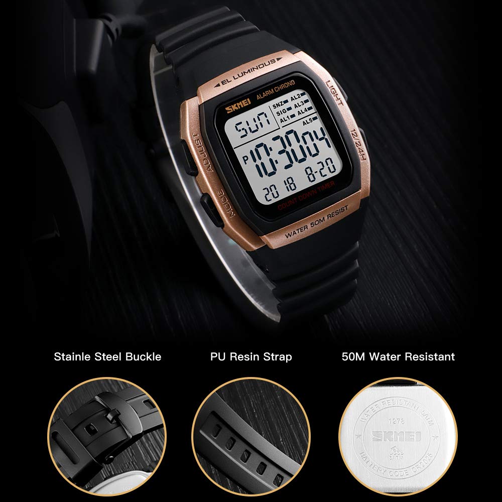 Foto 7 pulgar | Venta Internacional - Reloj De Pulsera Skmei Digital Sports 30 M Resistente Al Agua Para Hombre