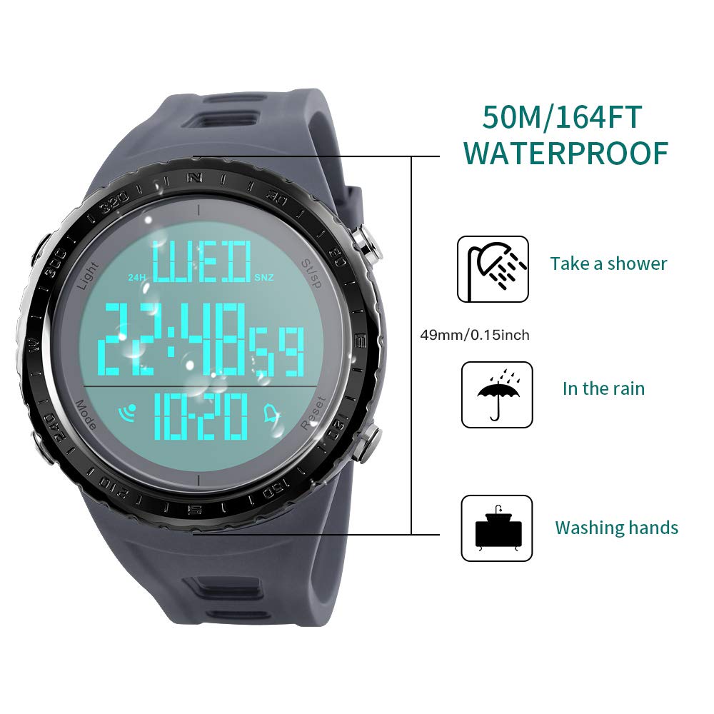 Foto 6 | Venta Internacional - Reloj Deportivo Digital Skmei Para Hombre, Resistente Al Agua, 50 M, Con Cronómetro