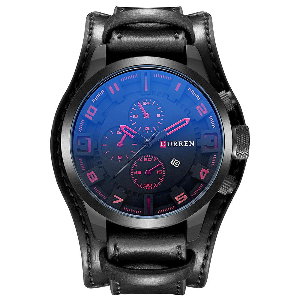 Venta Internacional - Correa Deportiva De Piel Impermeable Watch Curren Original Para Hombre