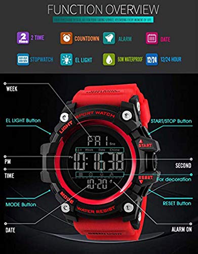 Foto 3 pulgar | Venta Internacional - Reloj Deportivo Gosasa Con Cuenta Regresiva Y Cronómetro Para Hombre, 5 Atm Water Re