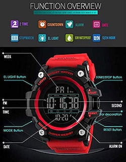 Foto 2 | Venta Internacional - Reloj Deportivo Gosasa Con Cuenta Regresiva Y Cronómetro Para Hombre, 5 Atm Water Re