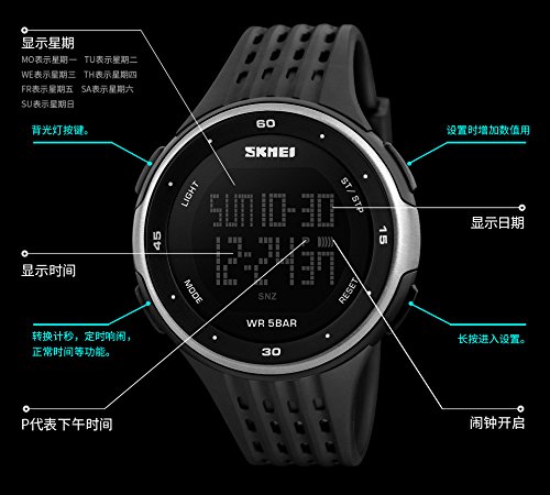 Foto 6 | Venta Internacional - Reloj Deportivo Skmei 1219 Led con Cronógrafo