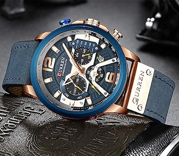 Foto 4 | Venta Internacional - Correa De Piel Watch Curren Chronograph Para Hombre