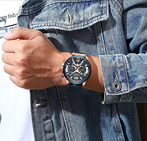 Foto 6 pulgar | Venta Internacional - Correa De Piel Watch Curren Chronograph Para Hombre