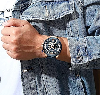 Foto 5 | Venta Internacional - Correa De Piel Watch Curren Chronograph Para Hombre
