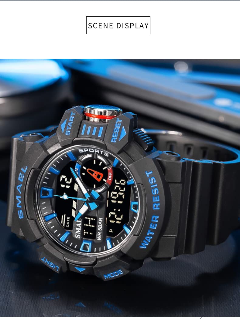 Foto 5 | Venta Internacional - Reloj Carlien, Deportivo Y Militar, Doble Pantalla, 50 M Water R, Para Hombre