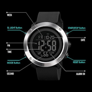 Foto 4 | Venta Internacional - Reloj Deportivo Digital Skmei Army Con Esfera Negra Para Hombres Y Niños