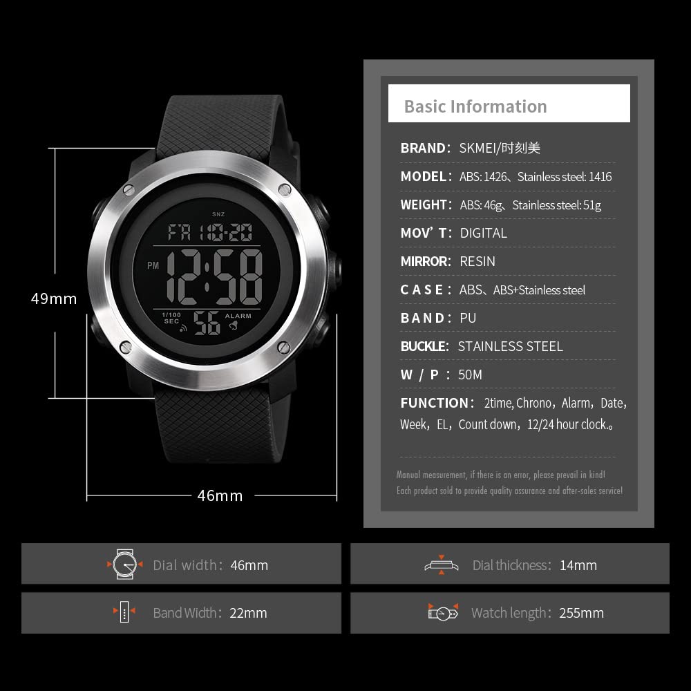 Foto 7 pulgar | Venta Internacional - Reloj Deportivo Digital Skmei Army Con Esfera Negra Para Hombres Y Niños