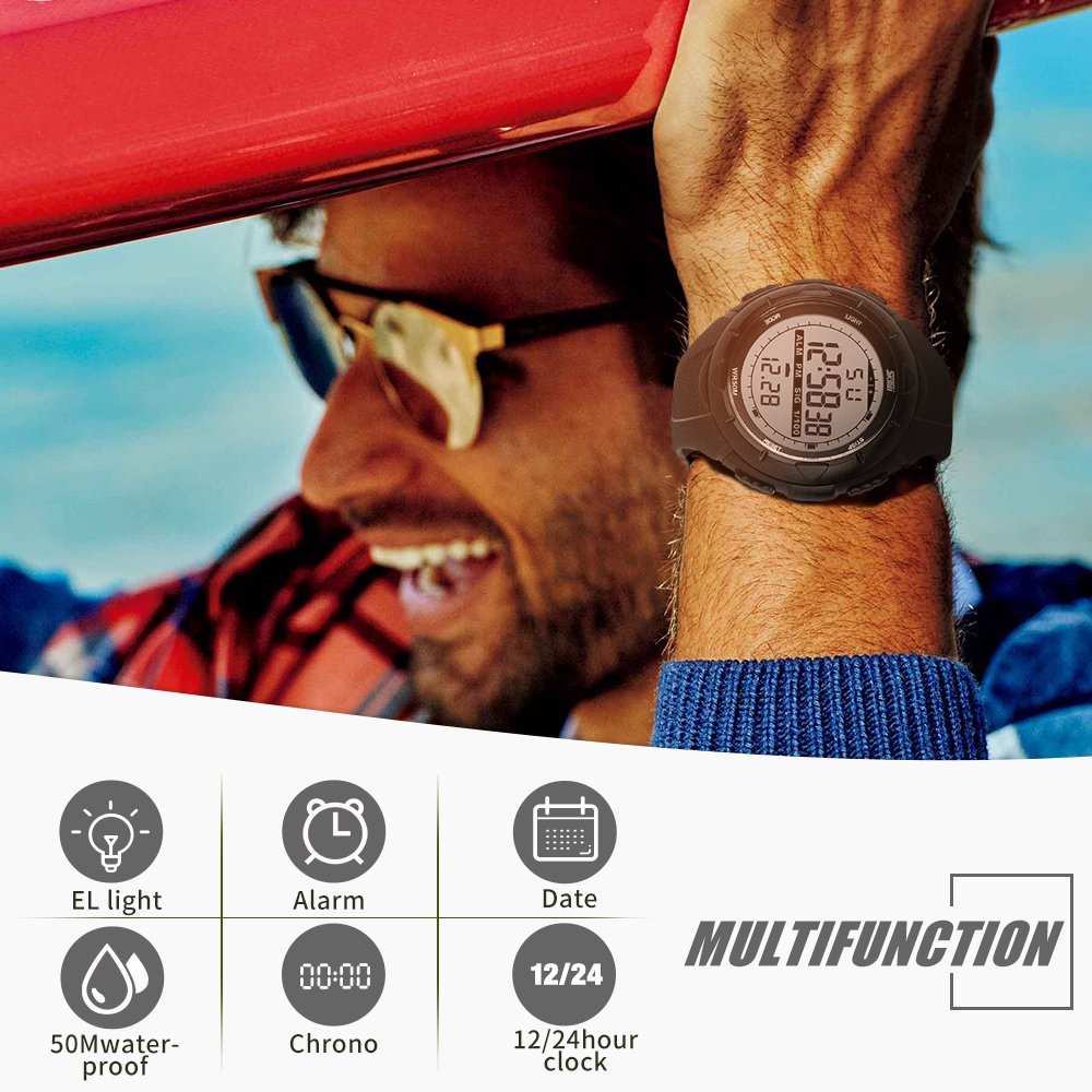 Foto 4 pulgar | Venta Internacional - Reloj Digital Skmei Para Hombre Con Cronógrafo Impermeable, 50 M, Alarma