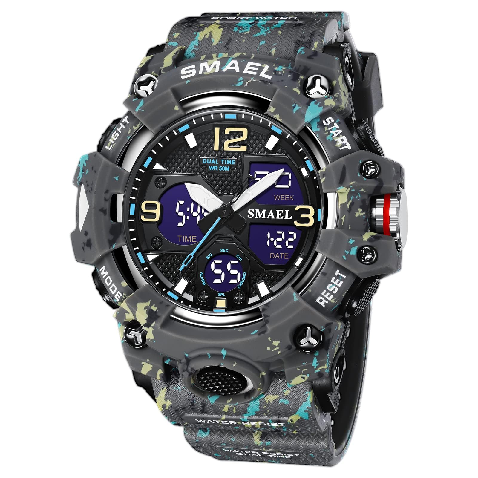 Venta Internacional - Reloj Gosasa S-shock Para Hombre, Resistente Al Agua, Alarma, Led