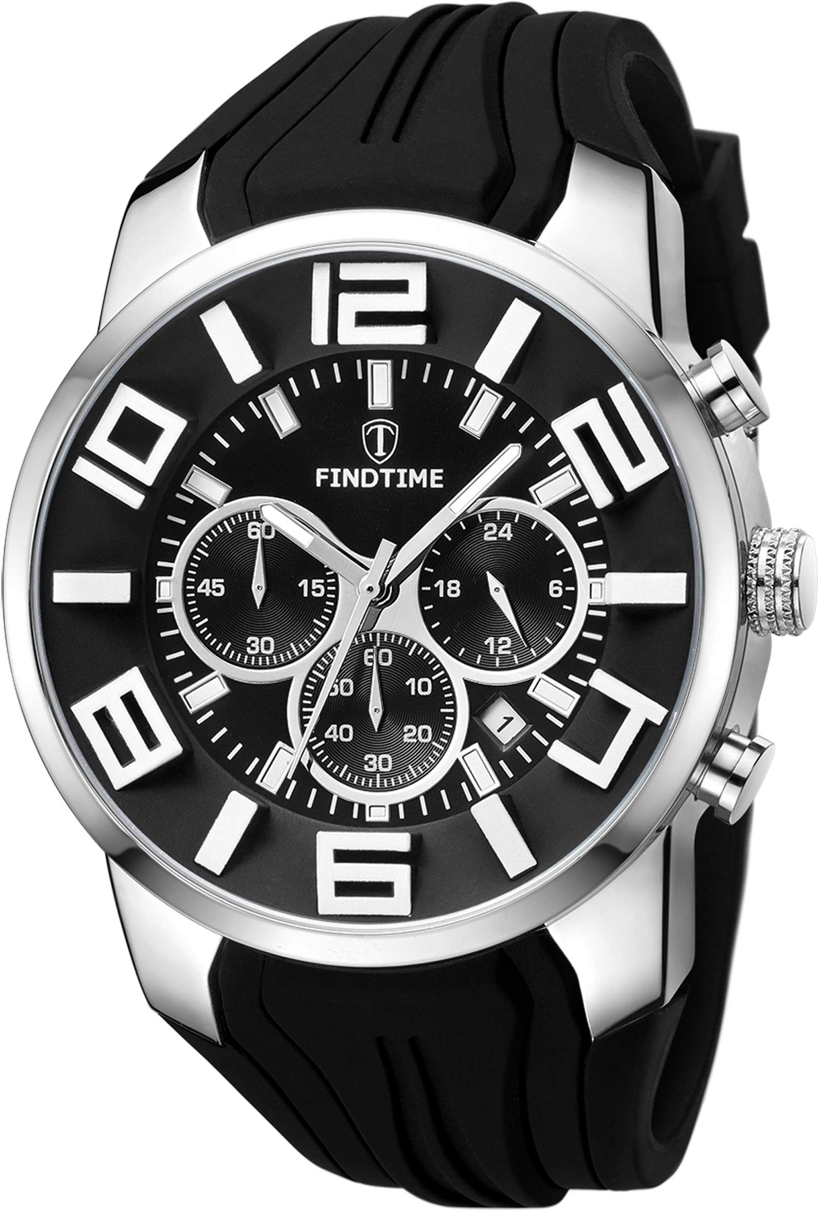 Venta Internacional - Reloj Deportivo Findtime Negro Para Hombre Chronograph 3atm Waterpro