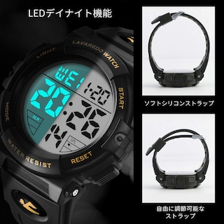 Foto 3 | Venta Internacional - Reloj L Lavaredo Lavaredo Digital Para Hombre, 50 M, Resistente Al Agua