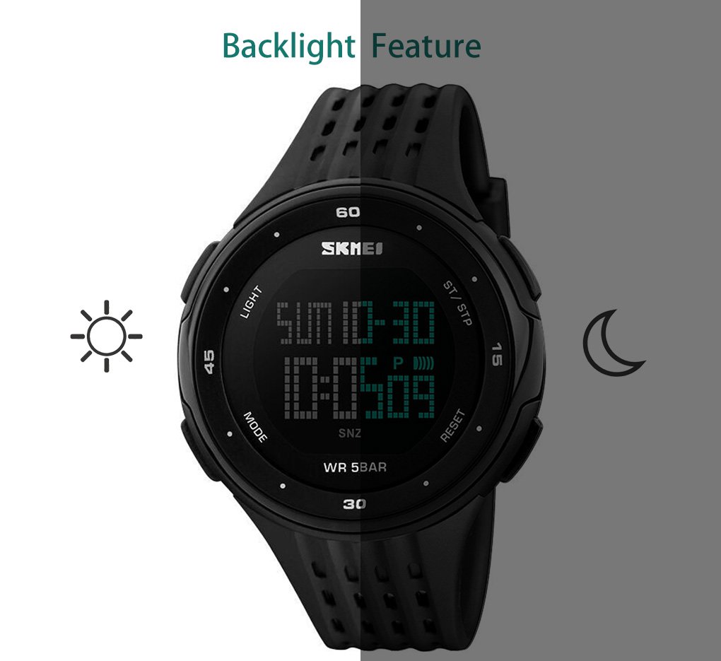 Foto 5 pulgar | Venta Internacional - Reloj Digital Negro Para Hombre Cakcity