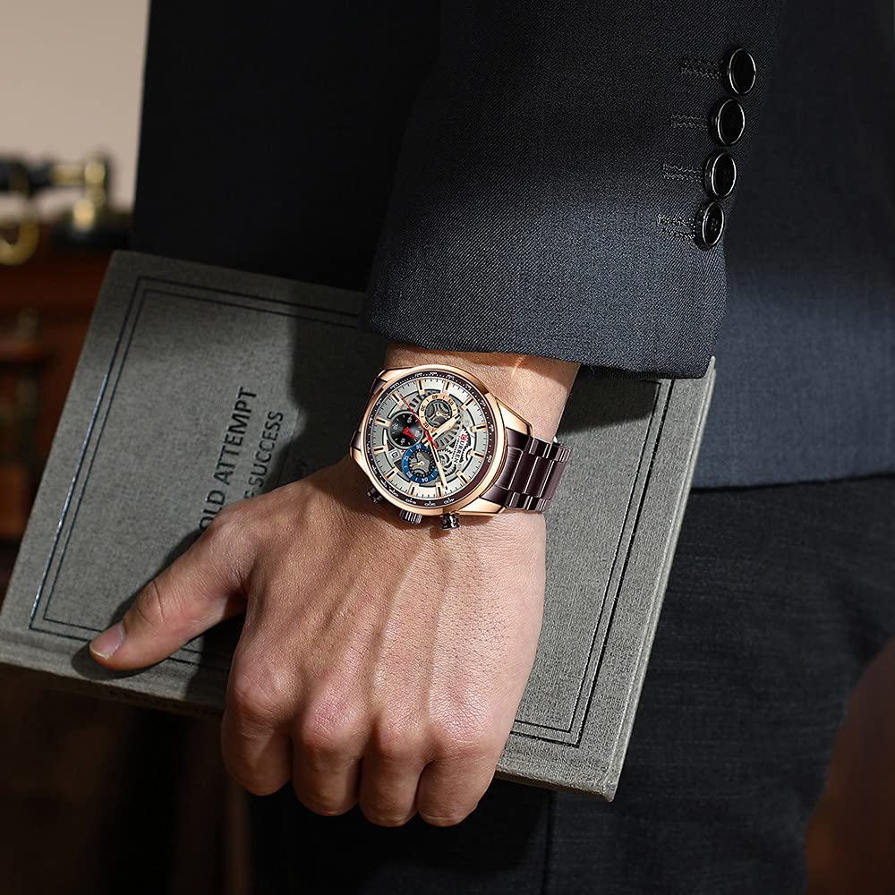 Foto 5 | Venta Internacional - Reloj Fanmis Con Cronógrafo De Negocios De Lujo Para Hombre, Vestido Con Diseño De Agua